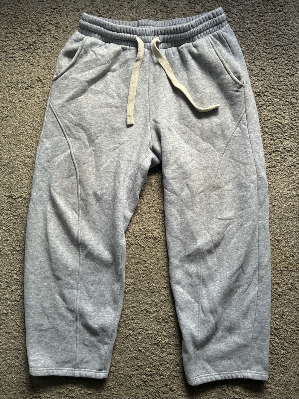 Nike ACG Light Gray Fleece Joggers with Drawstring